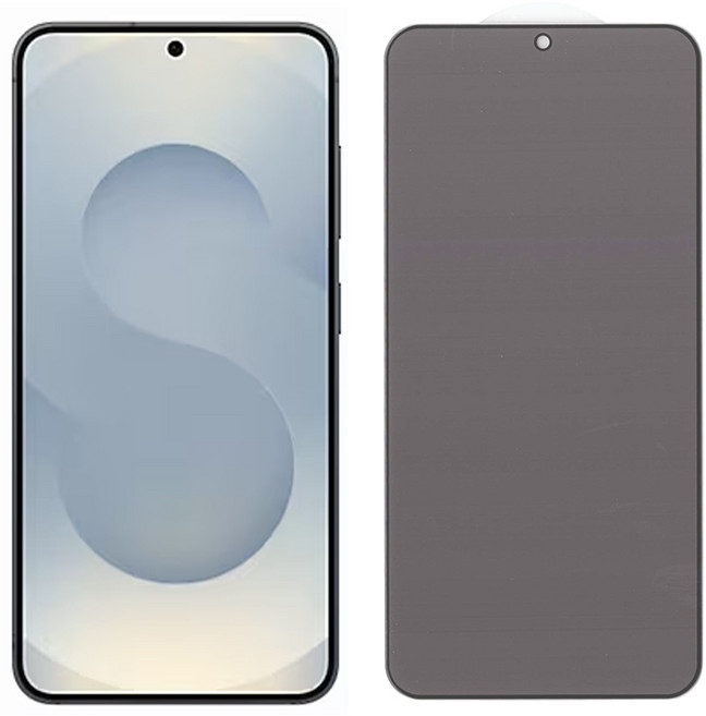 갤럭시 S25 사생활 보호 지문방지 강화유리 액정보호필름 SM-S931N, 1개