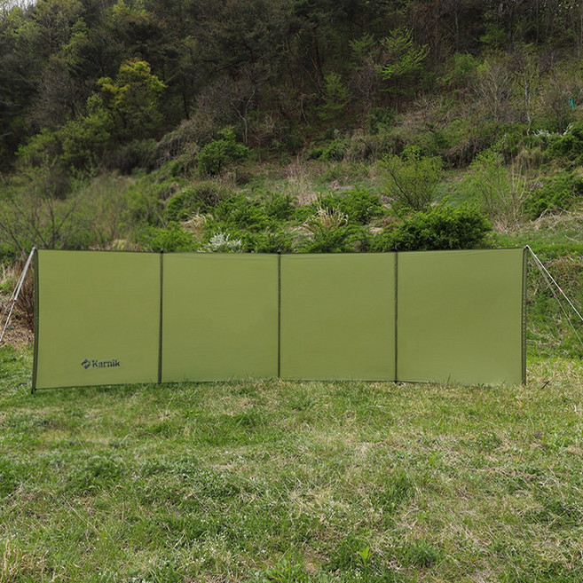 에어쉴드 캠핑바람막이 윈드브레이크 스크린, 520X130 올리브