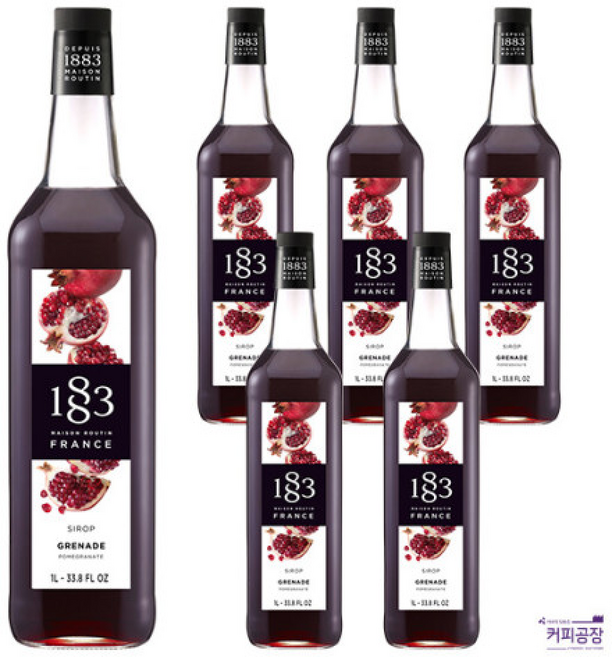1883 석류 시럽 박스 그레나딘, 1L, 6개