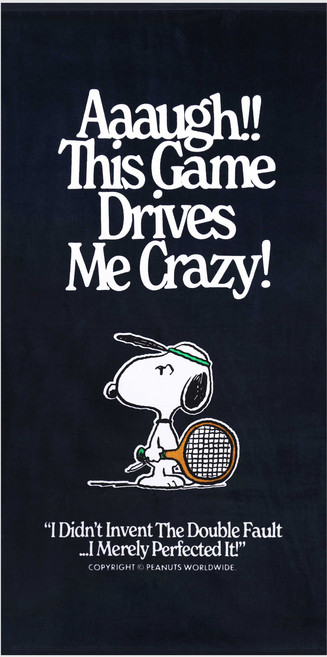 송월 스누피 테니스76 코마사 20수 비치타올, 1개, 검정