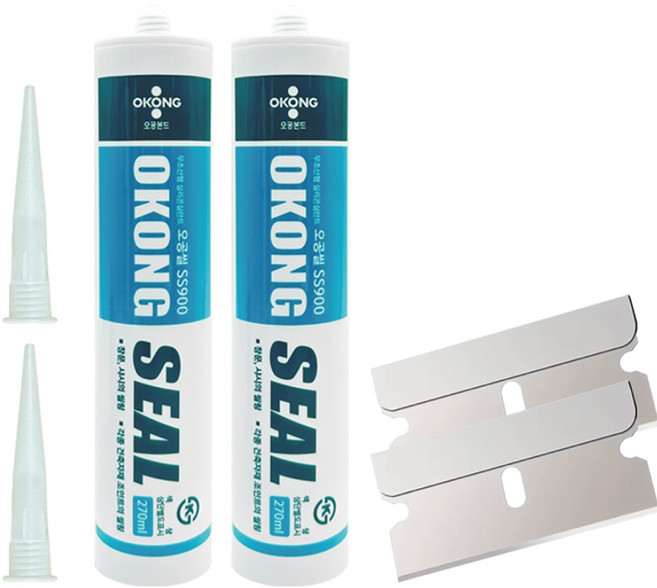 오공 다용도 무초산 실리콘 투명 칼날 세트, 2개