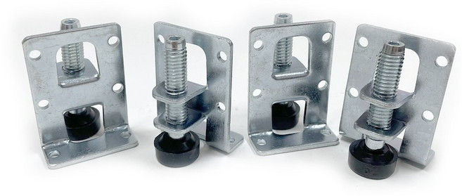 레벨러(L형) 4개입 크기선택 / 가구 수평 높이 조절 브라켓 조절발 가구발 일자 피스고정 띄움바, 1세트