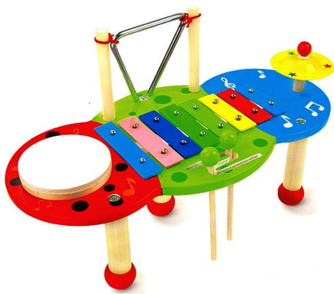 원목미니밴드 어린이드럼 어린이북 타악기 멜로디언 리듬악기, 1개