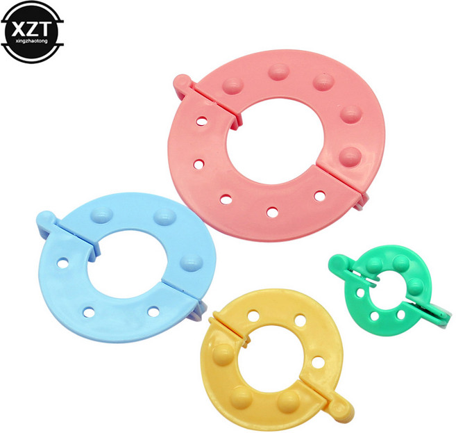 폼폼 메이커 울 플러시 볼 만들기 직조 도구 원사 폼폰 뜨게 기계 솜털 위버 색상 랜덤 1 세트, 1개