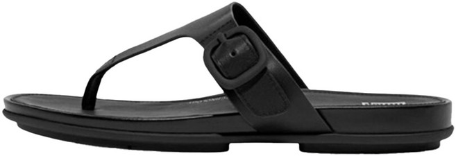 fitflop 女款GRACIE扣環皮革夾腳涼鞋 FFSO3E332BK