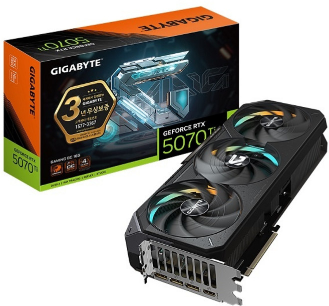 [GIGABYTE] 지포스 RTX 5070 Ti GAMING OC D7 16GB 제이씨현, GIGABYTE 지포스 RTX5070 Ti GAMING