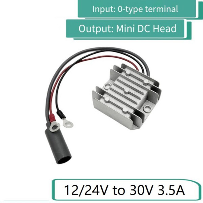쿠쿠스토어 스타링크 미니 차량 시거잭 스텝업 12V/24V ~ 30V 3.5A 컨버터 (트럭 DC 전원 케이블 포함), 01 Black 3.5M, 01 China Mainland