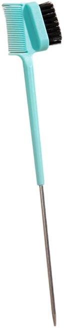 헤어 브러시 스타일링 도구 양면 헤어 엣지 브러시 다회용 뾰족한 끝이 있는 헤어 브러시 엣지 빗 대체품, 라이트 그린, 1개 - 쿠팡