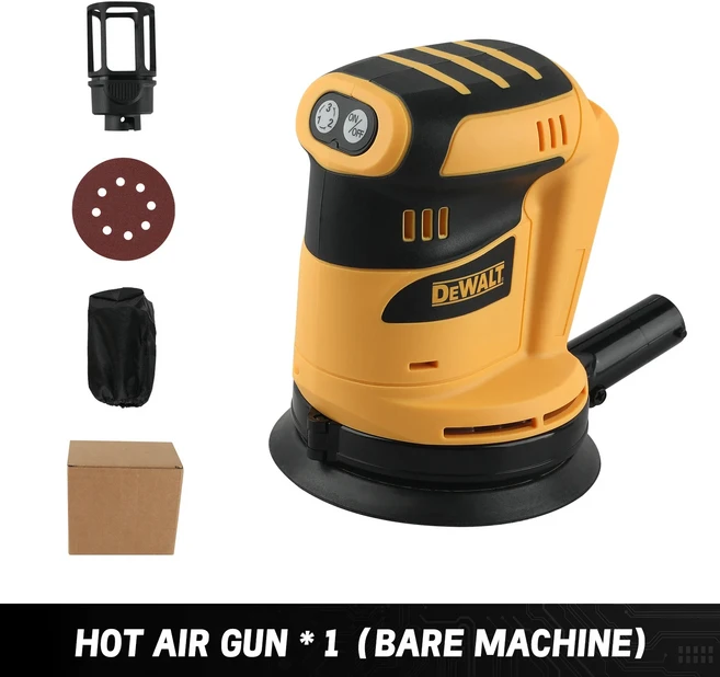 디월트 WS-KA7 20V XR 무선 광택기 경량 3단 속도 125mm 충전식 전동공구 (자동차 및 DIY 광택 작업용), 02 No battery