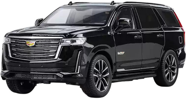 다이캐스트 1:24 캐딜락 에스컬레이드 5세대 SUV 합금 풀백 자동차 모형, 1개, 블랙