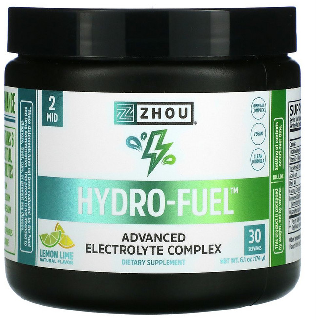 (2개) Zhou Nutrition Hydro Fuel Lemon Lime 174g