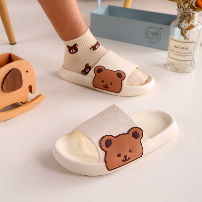 곰돌이 쿠션실내화 학교실내화 층간소음 거실화