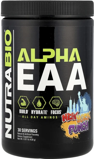 뉴트라바이오랩스 Alpha EAA 뉴욕 펀치 0.97 lb (438g), 4병 - 쿠팡