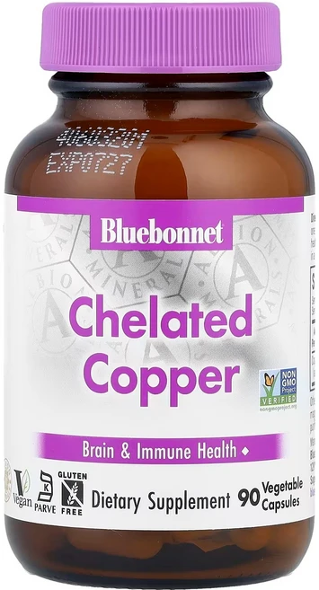 Bluebonnet Nutrition 킬레이트 코퍼 90 베지캡슐, 1개, 90정 - 쿠팡