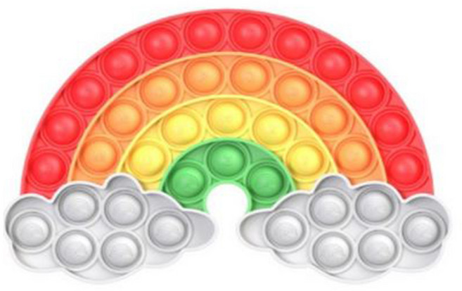 MYTOYS 푸쉬팝 무지개 KC 인증받은 정품, 1개