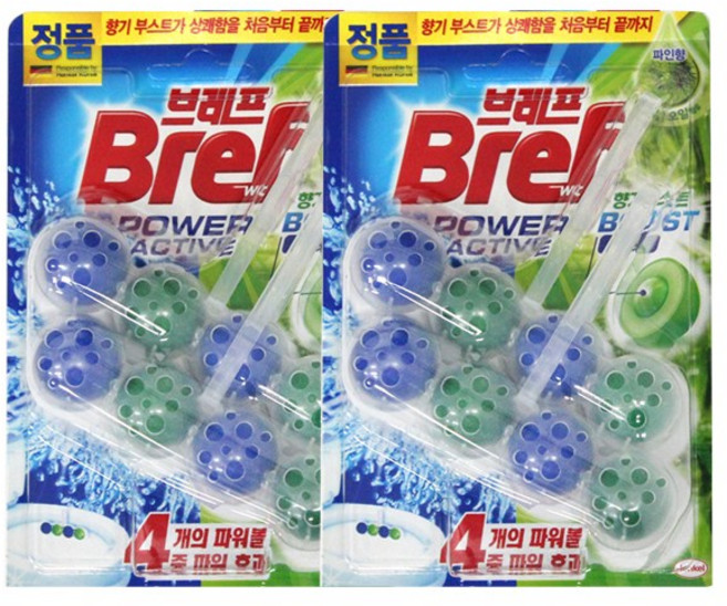 브레프 파워액티브 변기세정제 파인 2p, 2개