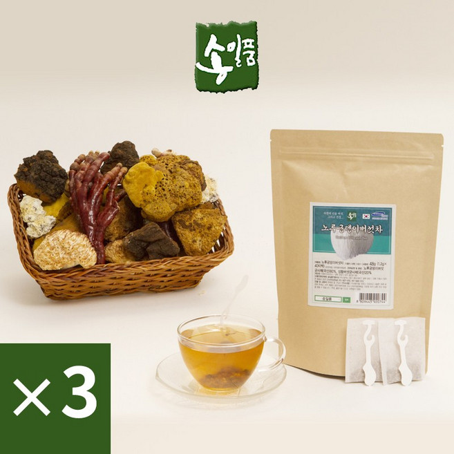 송일품 노루궁뎅이버섯차, 1.2g, 40개입, 3개