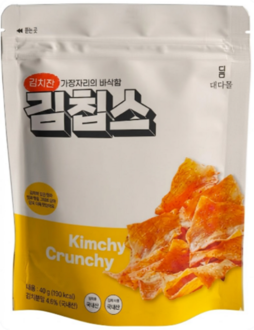더다믐 김치부각 김칩스, 1개, 40g