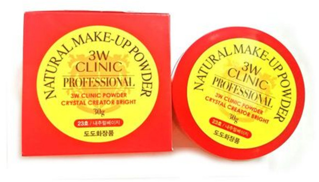 도도 3W 클리닉 내추럴 메이크업 파우더 30g #23 내추럴 베이지 Dodo 3w Clinic Natural Makeup Powder 30g #23 Natural Beige, 1개