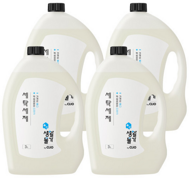 크리오 생활물가 세탁세제 일반드럼겸용, 3L, 4개