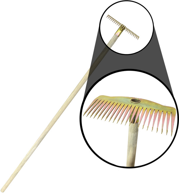 하동 명품 호미 사각 22발 장대 갈쿠리 잡초 호미 잡초 제거 뿌리 농기구 특허품 국내생산 갈퀴 갈쿠리 쇠스랑, 1개