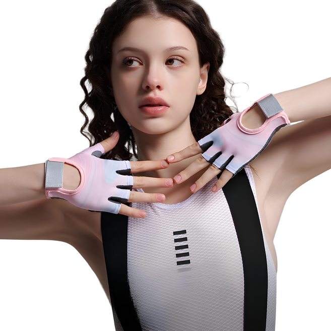 로랑스 3세대 굳은살방지 미끄럼방지 여자 헬스 장갑 여름 필라테스 여성 등산 스피닝 요가 운동, 오로라 핑크, 1개