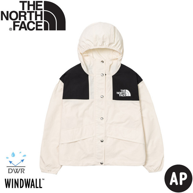 The North Face 女 寬版連帽風衣外套 AP 防潑水 防風