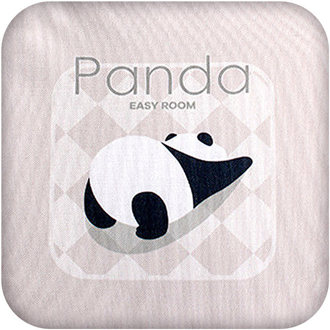 Panda EASY ROOM 可愛熊貓加厚海綿座墊 兒童餐椅墊 38x38x10cm 米白