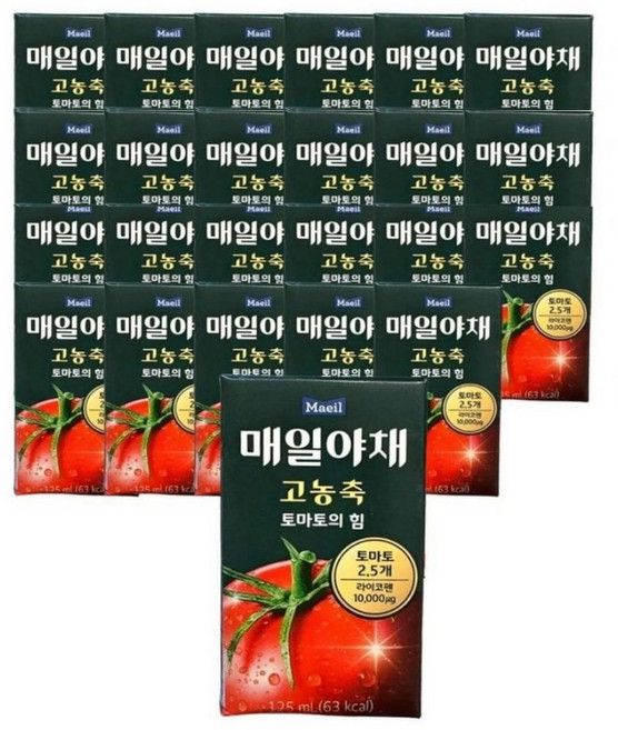 매일야채 고농축 토마토의 힘, 125ml, 24개
