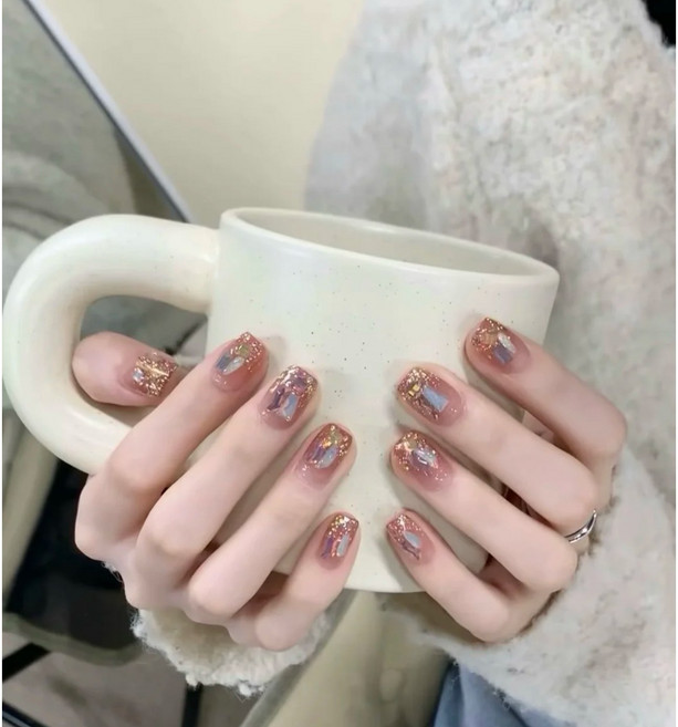 Miri&Ju 데일리 디자인 셀프 네일아트 붙이는 네일팁 24P, 1개, 01-메라드 큐빅