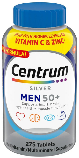 센트룸 실버 멘 50+ 멀티비타민 타블렛, 275정, 1개