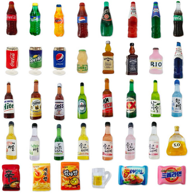 젤리포크 음료 과자 라면 간식 주스 파츠 참 신발 악세사리 실내화 꾸미기