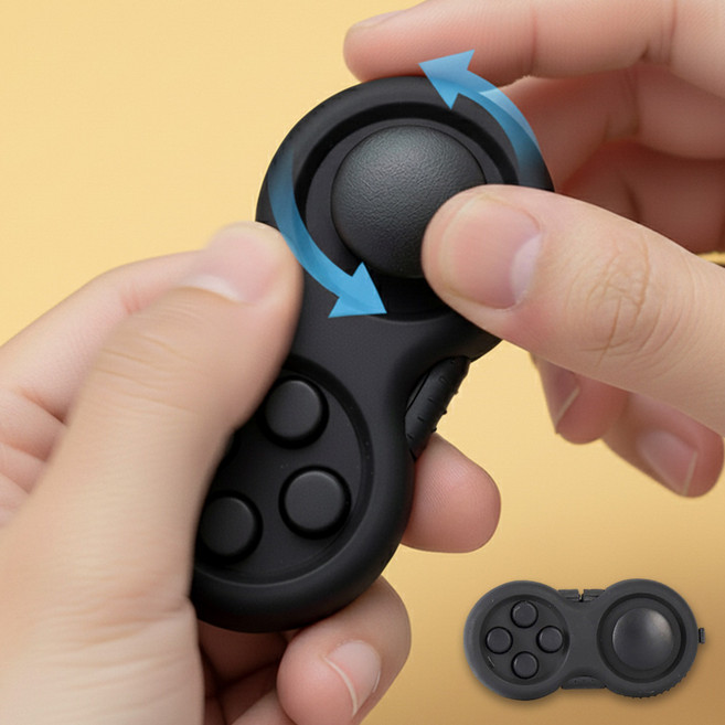 앙플러스 스트레스 해소 피젯패드 장난감 피젯 토이, 블랙, 1개