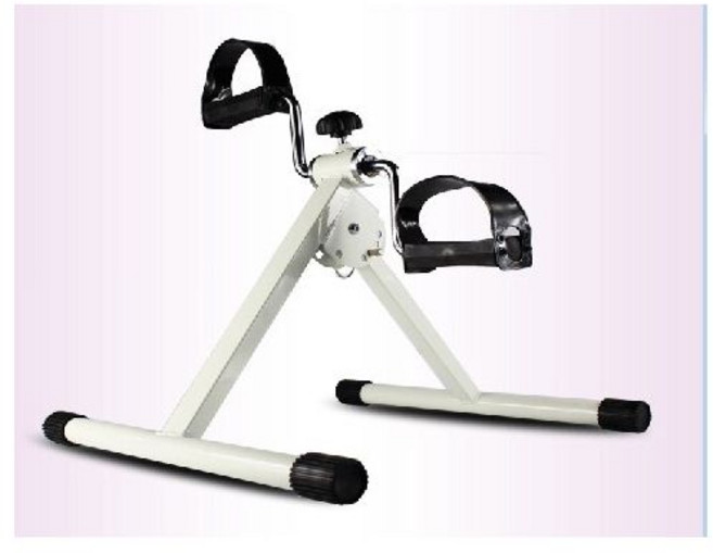 101987 헬스사이클 다리운동 기계 페달 트레이너 편안한 스토브 파이프 기계 미니 스테퍼 운동 자전거, 접이식 순백색