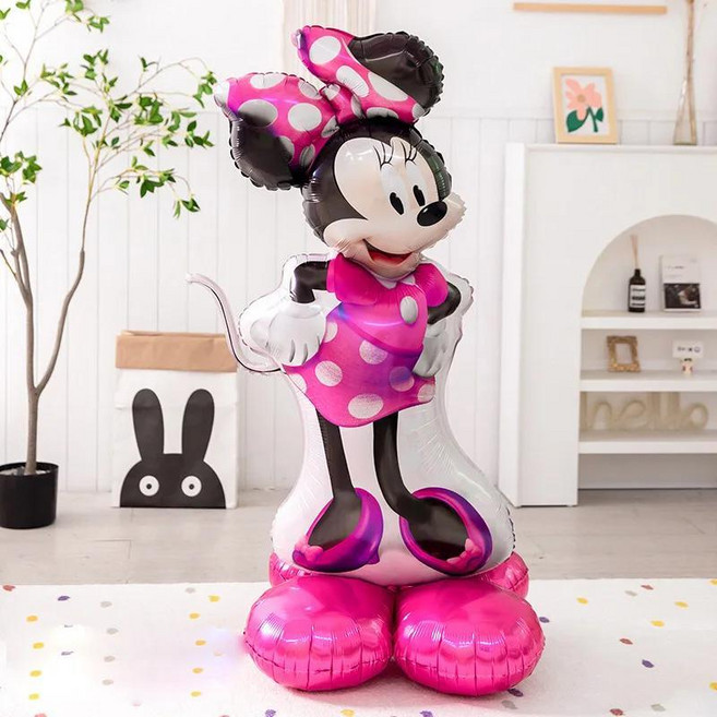 대형 미키 미니 마우스 호일 풍선 생일 파티 장식 샤워 인플레이터블 에어 글로 선물, 1. 에메랄드