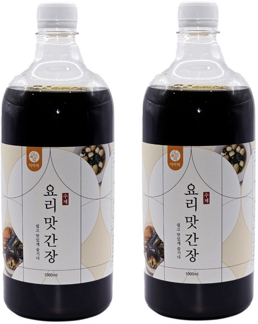 이미락 수제 요리 맛간장/간장게장 및 저염 만능소스(병 제품), 2개, 1L