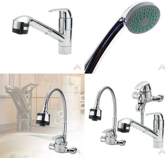 냉온수 혼합 수도꼭지 주방용품 욕실용품 스테인리스, 벽붙이 샤워용