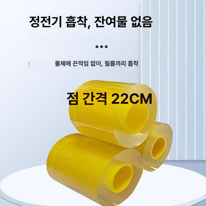 보호필름 시트 투명 정전기 방지 필름 접착식 보호막, 기본 반지 사이즈, 2.5cmx50mx22cm 옐로우 베이스 주문제작 가능