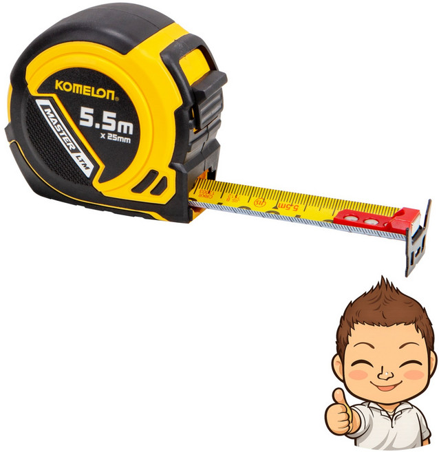 코메론 마스터 줄자 KMC-93LTM 고강성 자석줄자 5.5m x 25mm, 1개