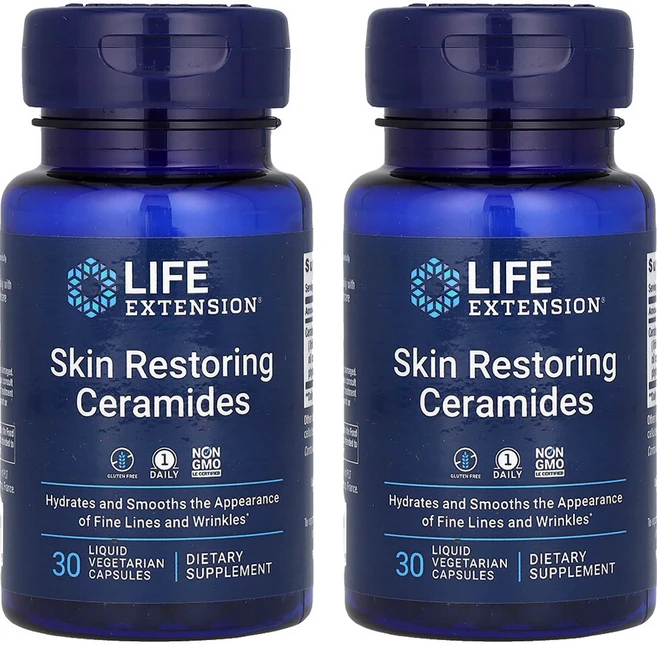 라이프익스텐션 스킨 리스토어링 세라마이드 리퀴드 베지 캡슐, 30정, 2개 - 쿠팡