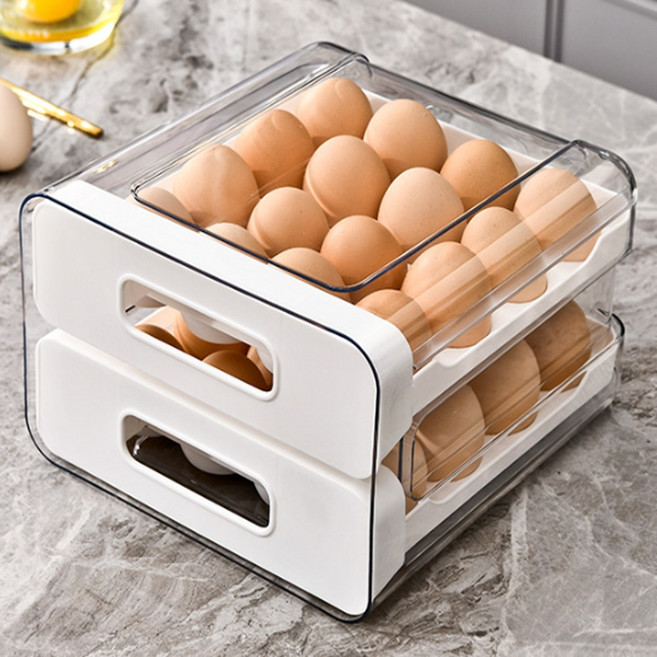 서랍식 계란보관함 2단 32구 계란트레이 달걀보관함 달걀트레이, 상세페이지 참조, 1개
