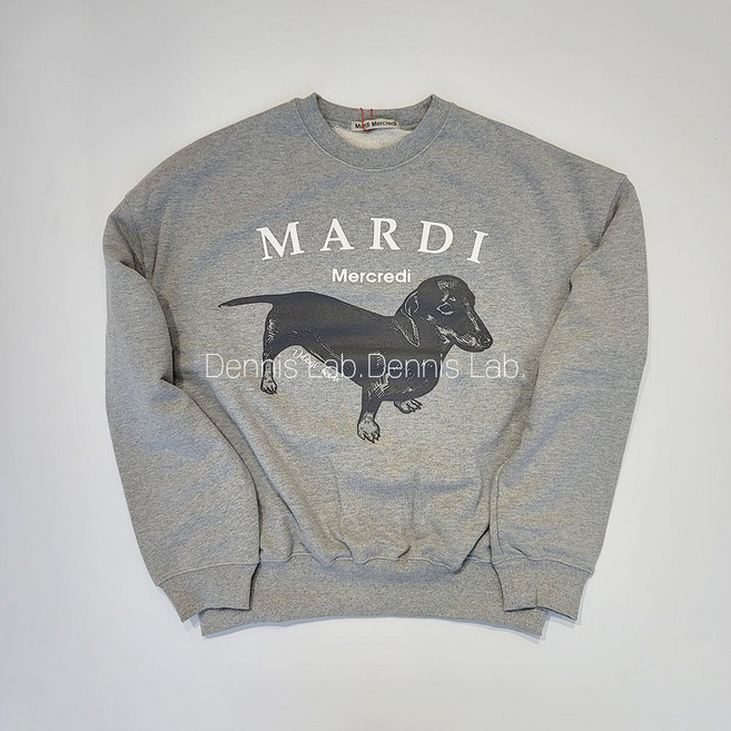 마르디메크르디 맨투맨 딴지 스웻셔츠 그레이 화이트