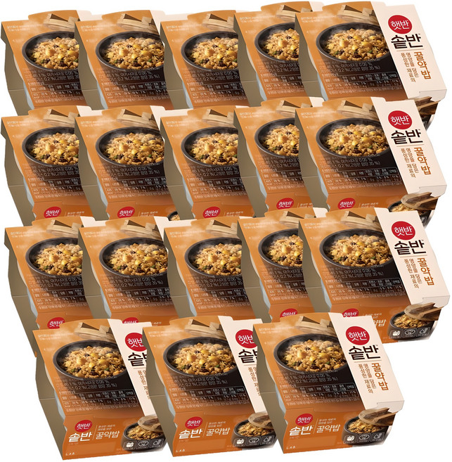 햇반 솥반 꿀약밥, 210g, 18개