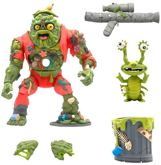 Super7 Ultimates 십대 돌연변이 닌자 거북이 머크맨과 조 안구 - 17.8cm(7인치) TMNT 액션 피규어 액세서리 포함 클래식 만화 수집품 및 레트로 장난감, Muckman & Joe 아이볼
