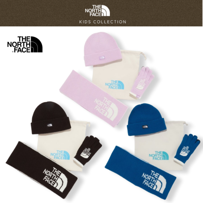 [국내매장] 노스페이스 키즈 워머세트 목도리 장갑 모자 키즈 비니 머플러 넥워머 방한 유아 목도리 유아장갑 아이선물 방한용품