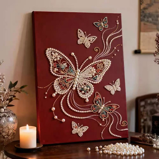 [하루마켓] DIY 보석 진주 드릴 페인팅 키트 홈데코 인테리어 장식 세트, 30*40cm, ZZH015