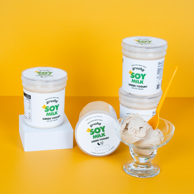 그리키 비린맛 없이 진짜 고소한 무설탕 고단백 두유그릭요거트, 1개, 450g