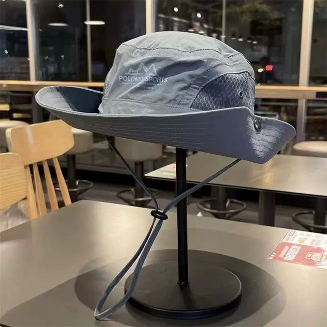 山系遮陽帽子男女徒步登山露營漁夫帽戶外釣魚防紫外線西部牛仔帽