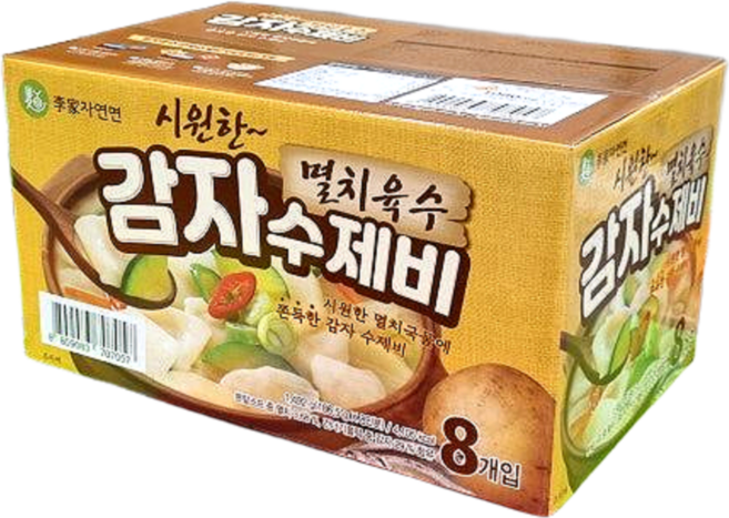 이가자연면 멸치육수 감자 수제비, 186.5g, 8개