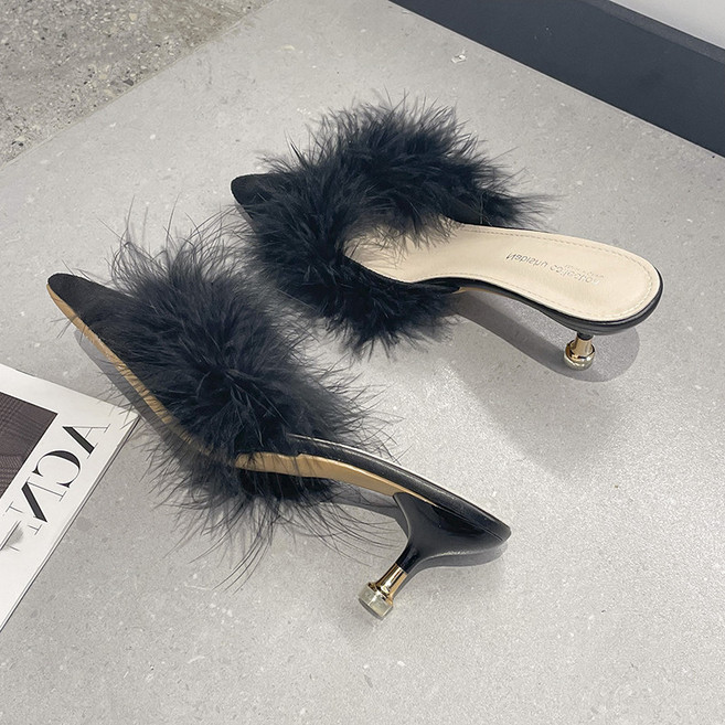 뾰족코 여성 뮬슬리퍼 샌들 로퍼 블로퍼 키높이